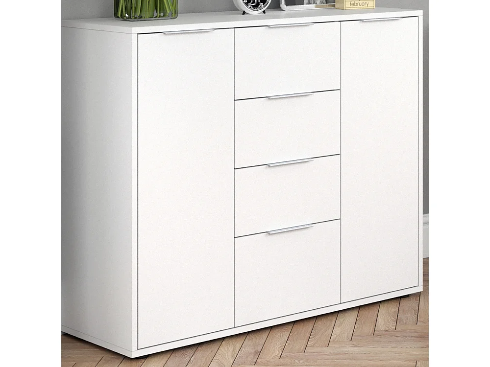 Cassettiera per camera da letto bianco 35x100x84 leon