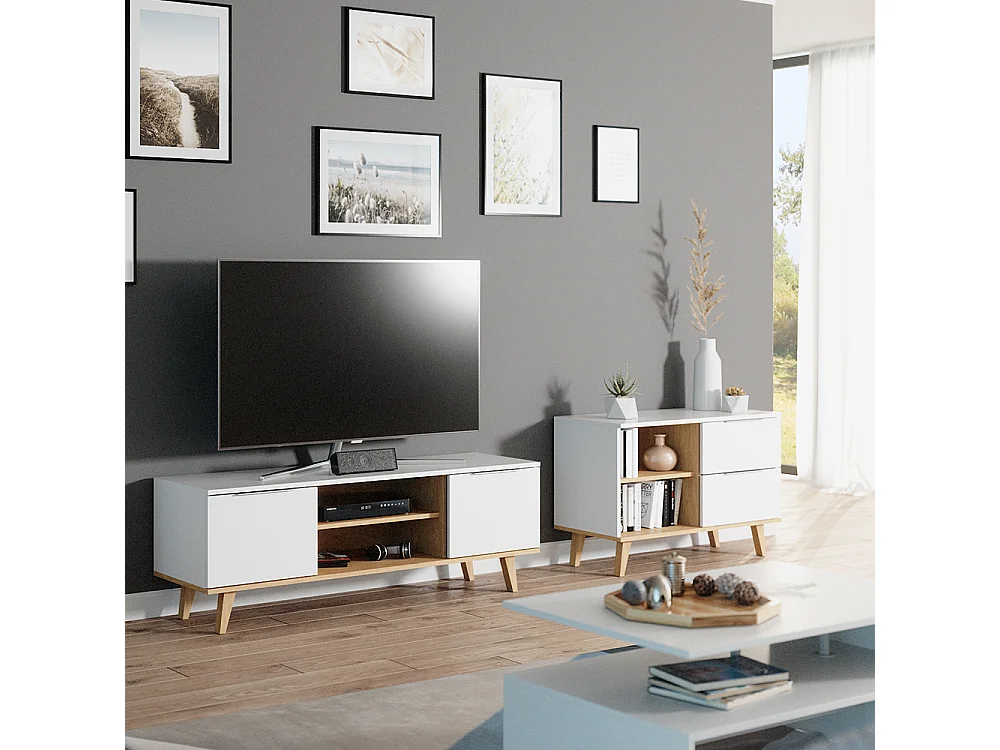 Aparador blanco 40x90x61 nautica