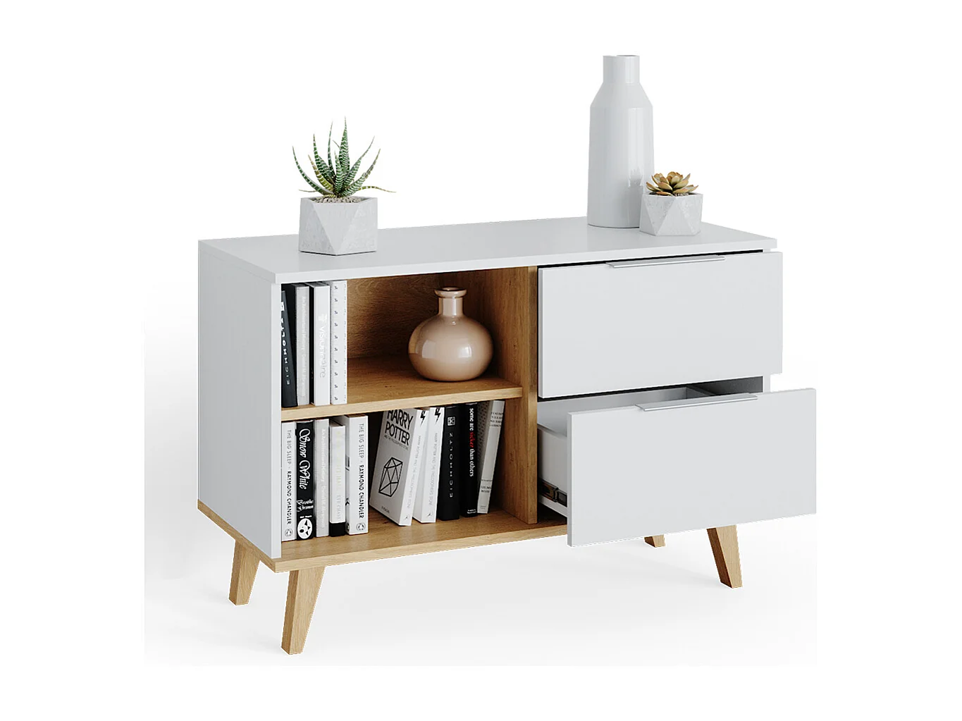 Commode avec tiroirs blanc 40x90x61 nautica