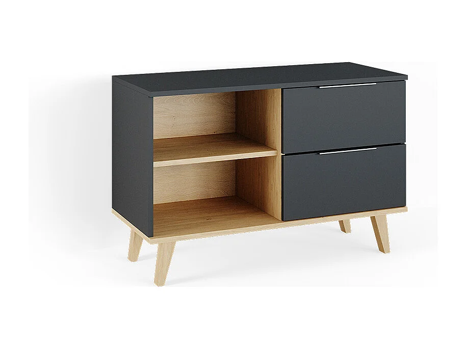 Commode avec tiroirs anthracite 90x40x61 nautica