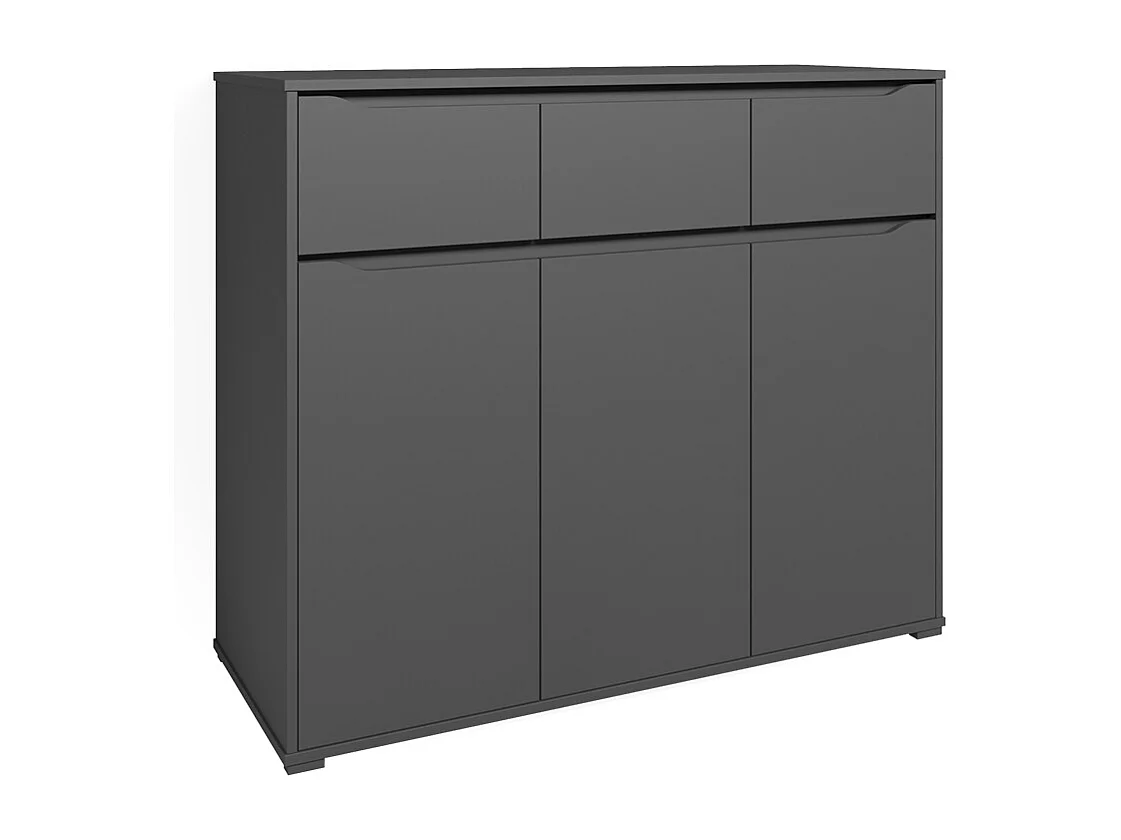 Commode avec tiroirs anthracite 48x120x101.6 ruben