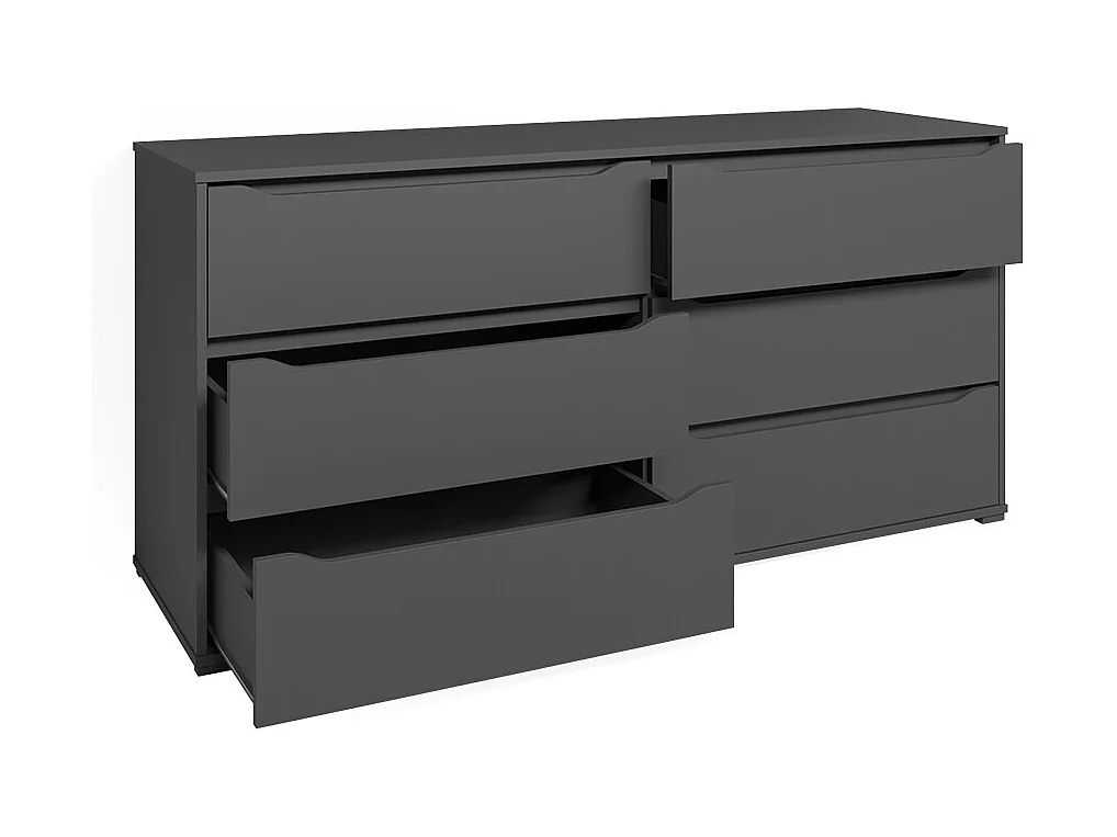 Commode avec tiroirs anthracite 48x160x77.6 ruben
