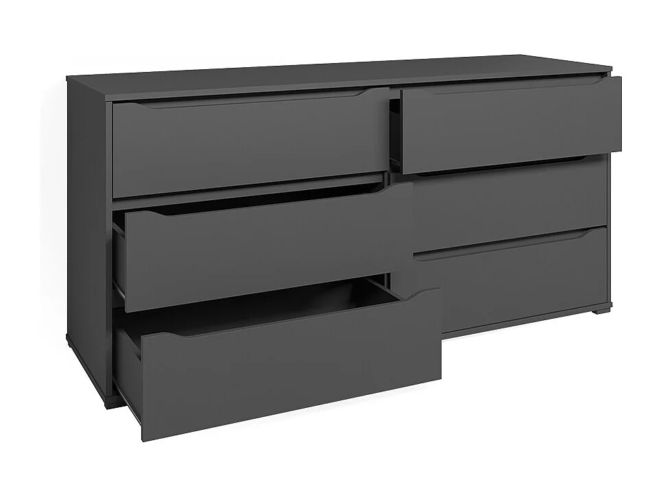 Commode avec tiroirs anthracite 48x160x77.6 ruben