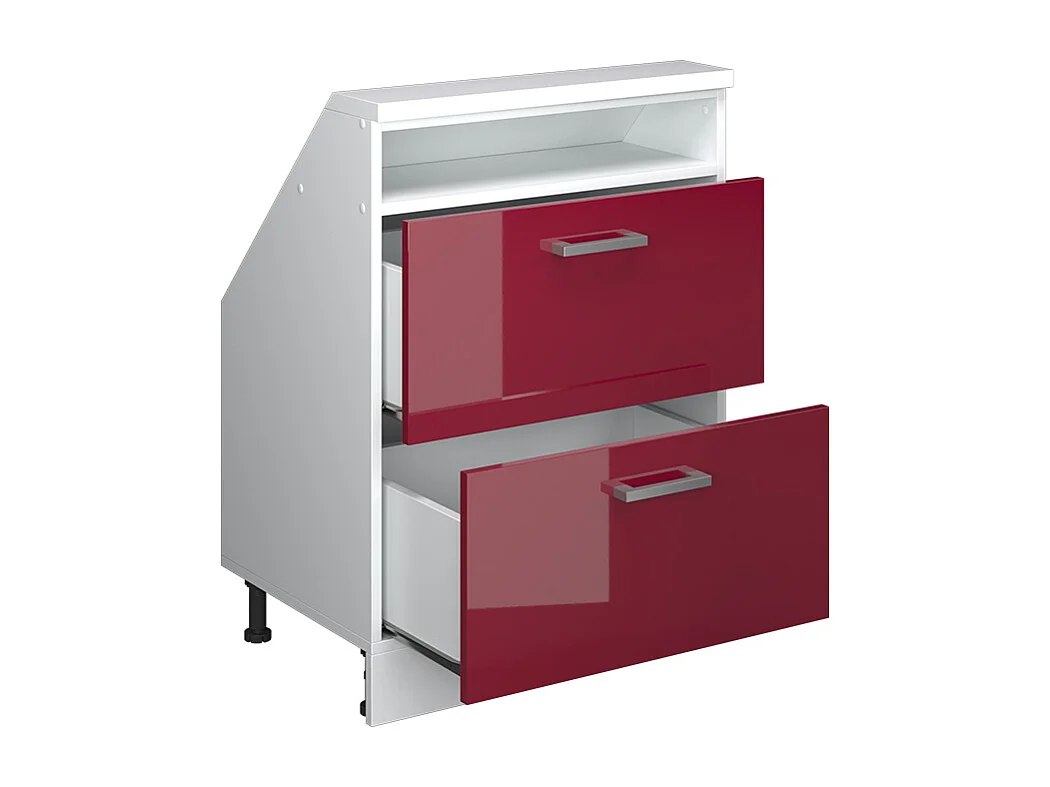 Snedtaksskåp röd högblank 60x46x81.6 rion