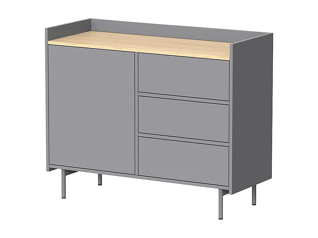 Kommode grau 100x40x82 velina