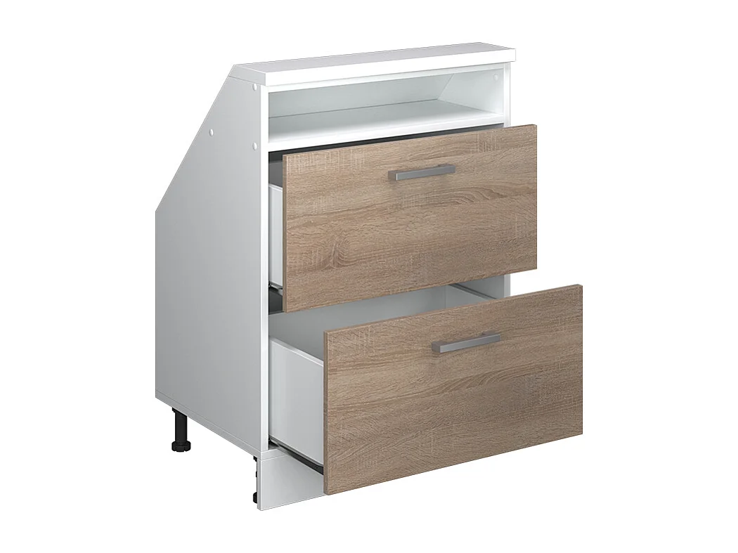 Mobile sottotetto sonoma/bianco 60x46x81.6 rion