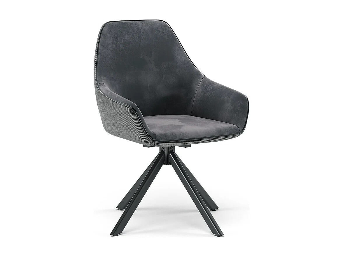 Fauteuil de salon anthracite 60x62x89 eleganza