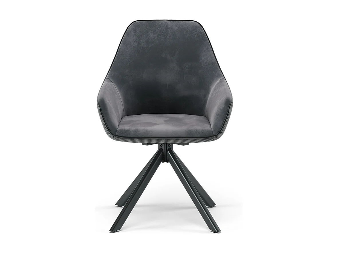 Fauteuil de salon anthracite 60x62x89 eleganza