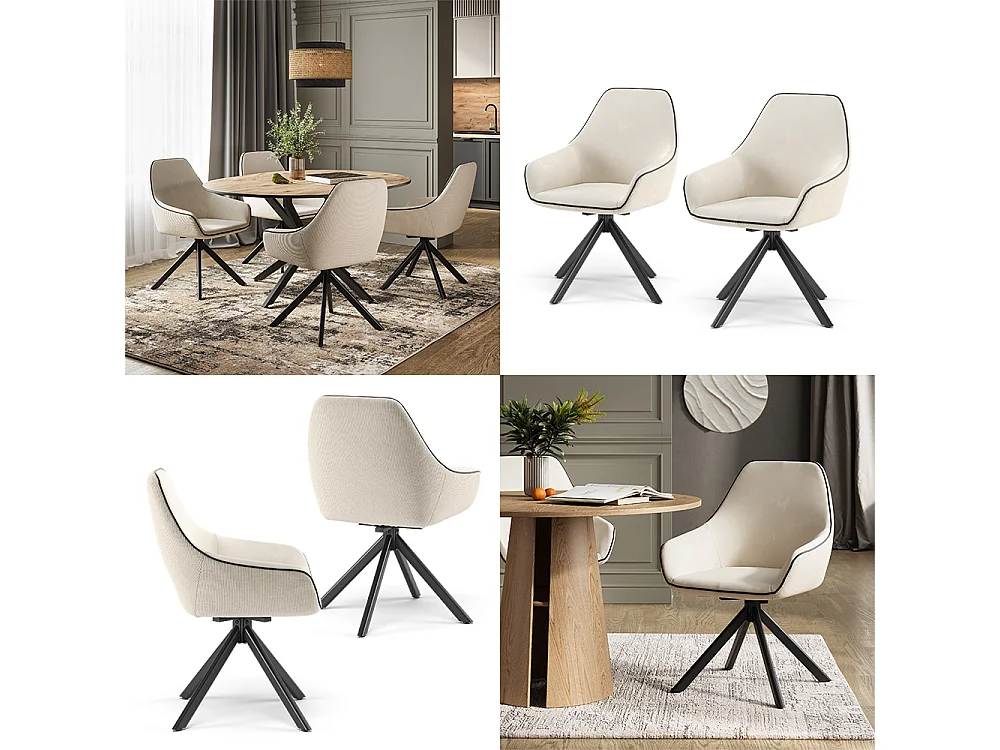 Fauteuil de salon beige 60x62x89 eleganza