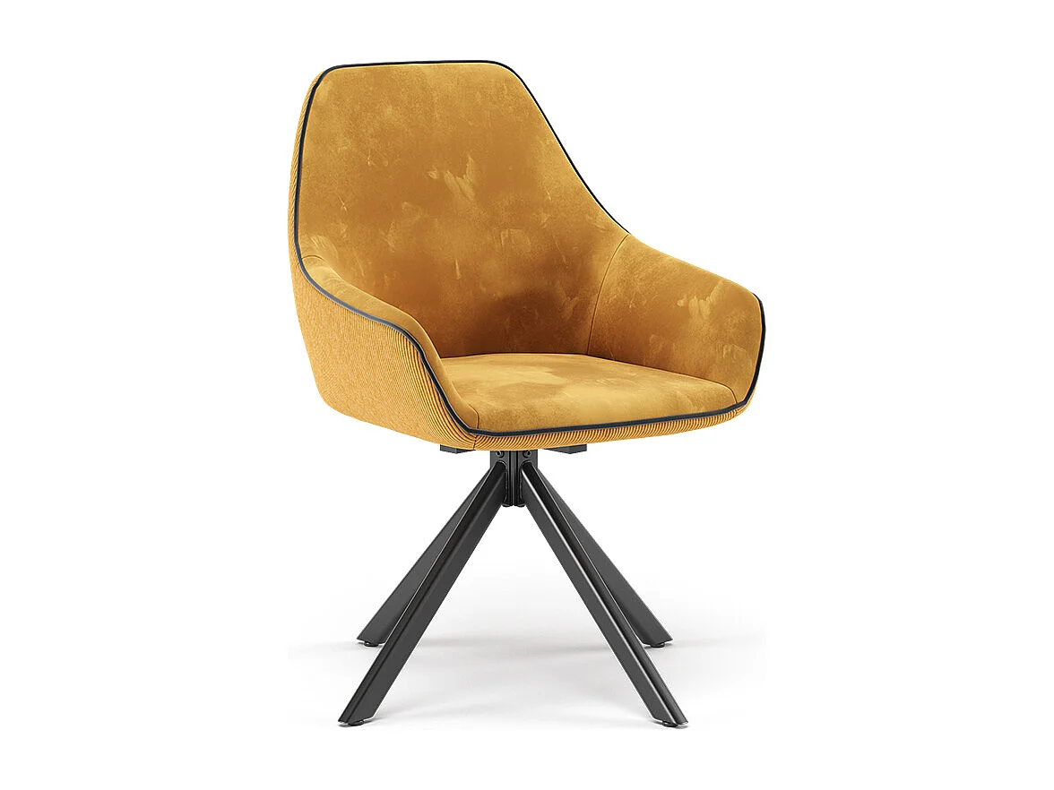 Lounge chair giallo senape 60x62x89 eleganza