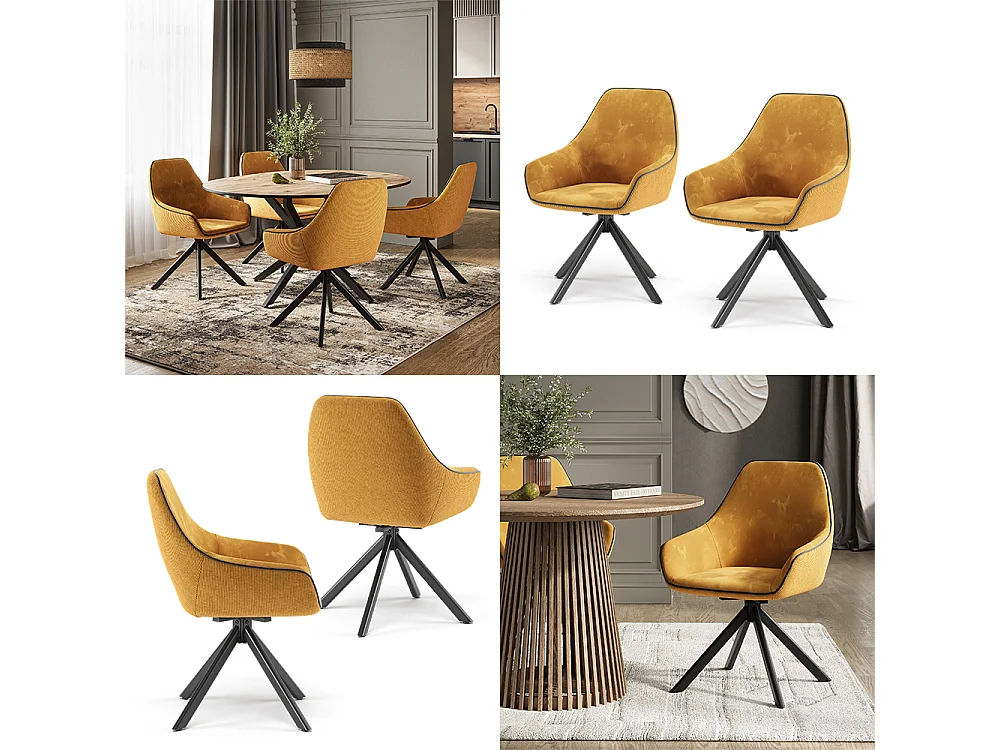 Lounge chair giallo senape 60x62x89 eleganza