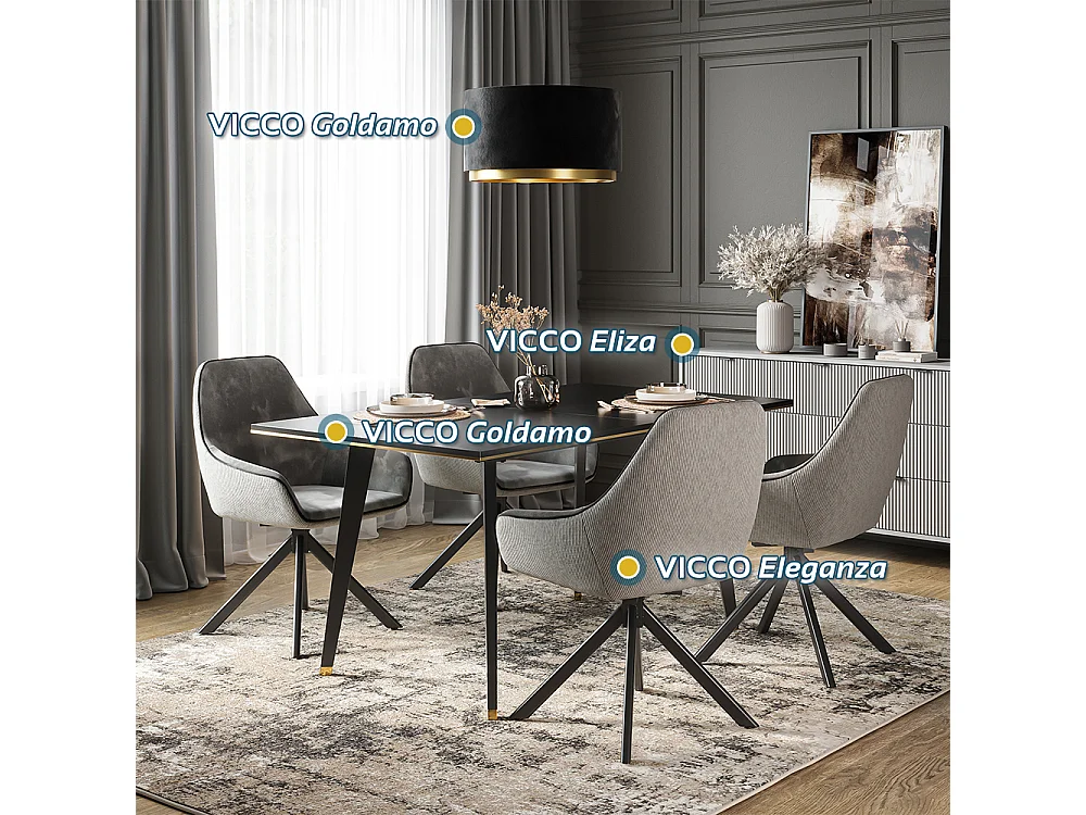 Fauteuil de salon gris clair 60x62x89 eleganza