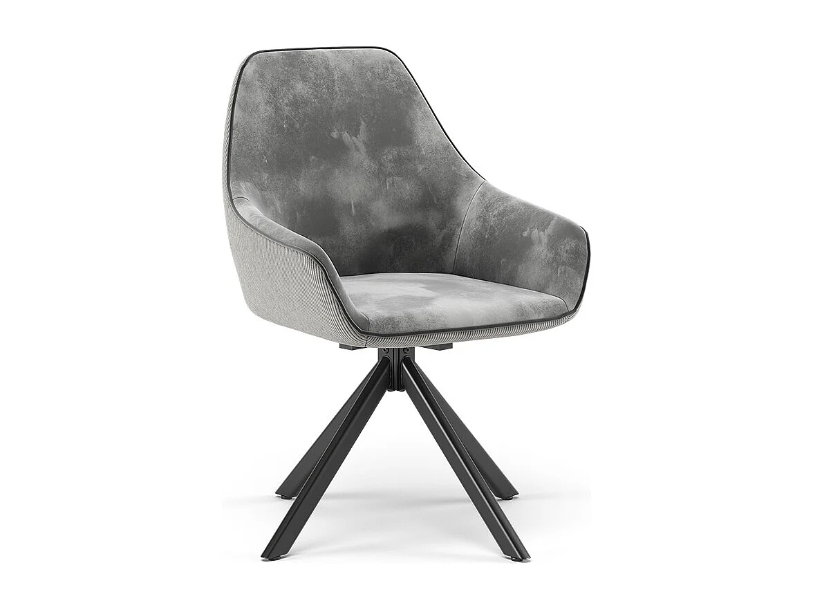 Fauteuil de salon gris clair 60x62x89 eleganza