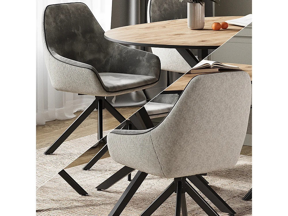 Fauteuil de salon gris clair 60x62x89 eleganza