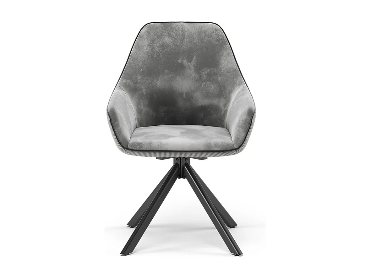 Fauteuil de salon gris clair 60x62x89 eleganza
