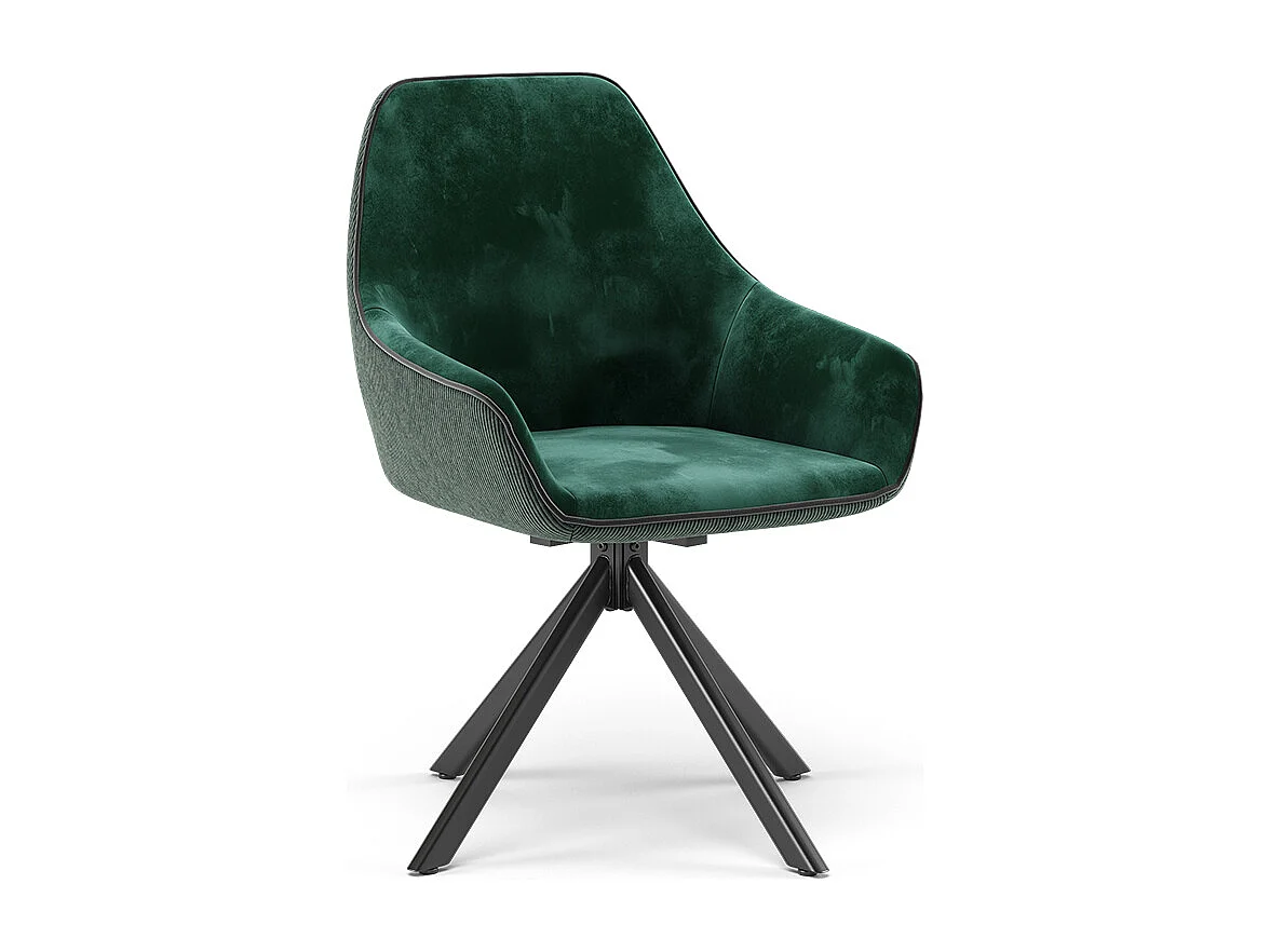 Fauteuil de salon vert foncé 60x62x89 eleganza