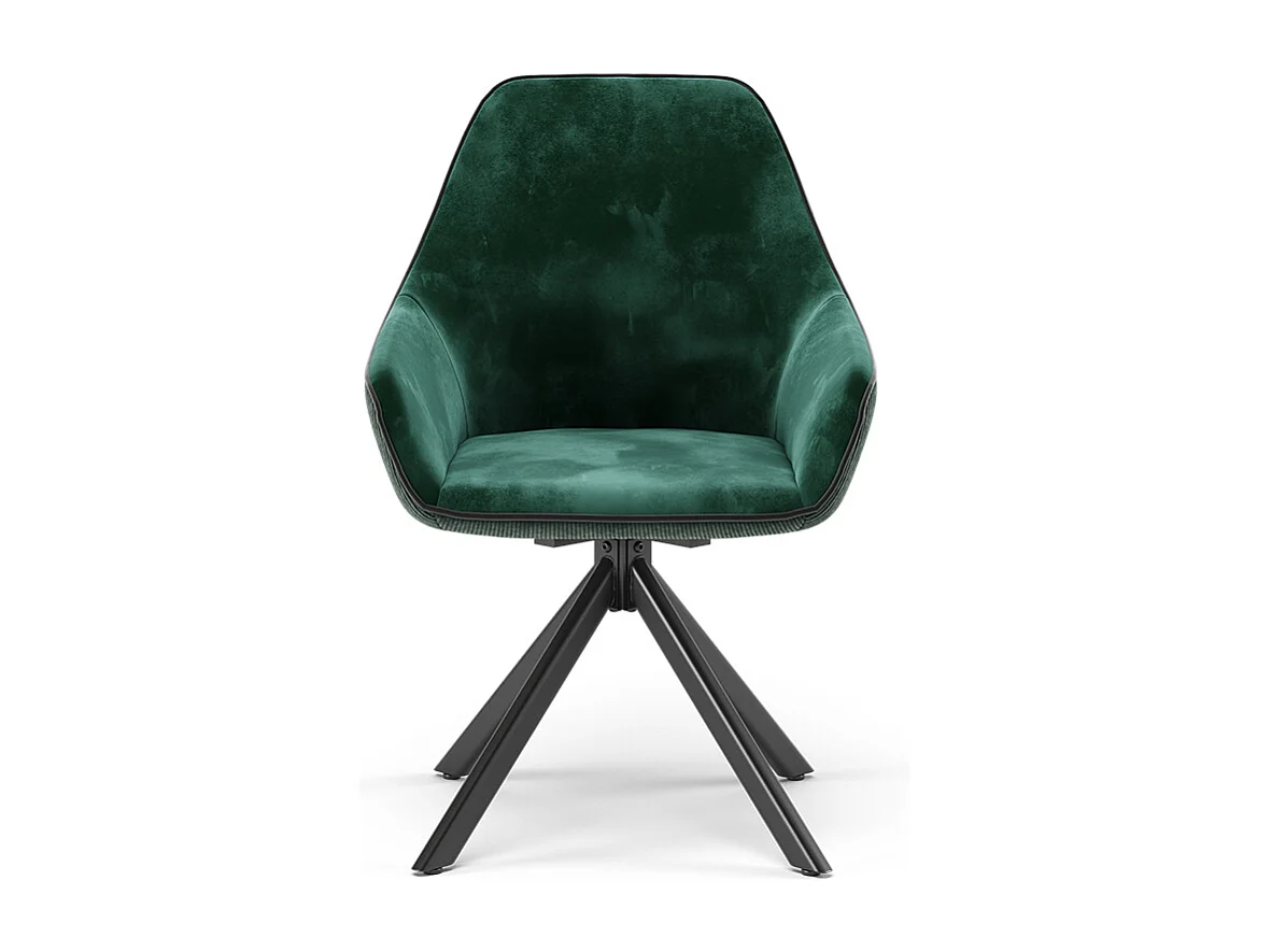 Fauteuil de salon vert foncé 60x62x89 eleganza