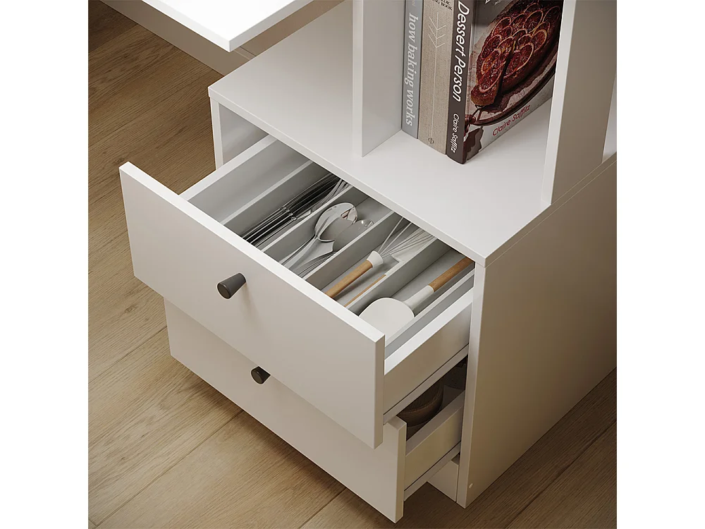 Tavolo da pranzo bianco 136x55x138 denton