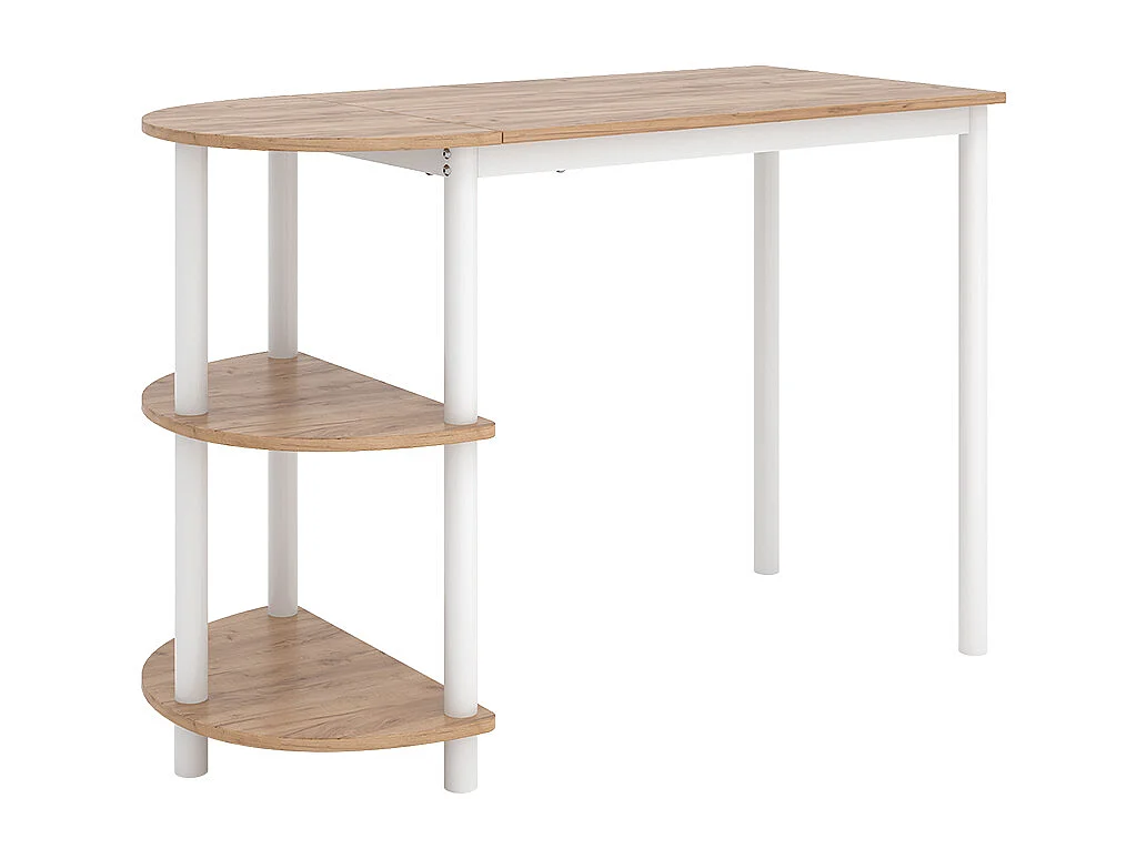 table de cuisine chêne doré/blanc 110x50x75.5 freetown