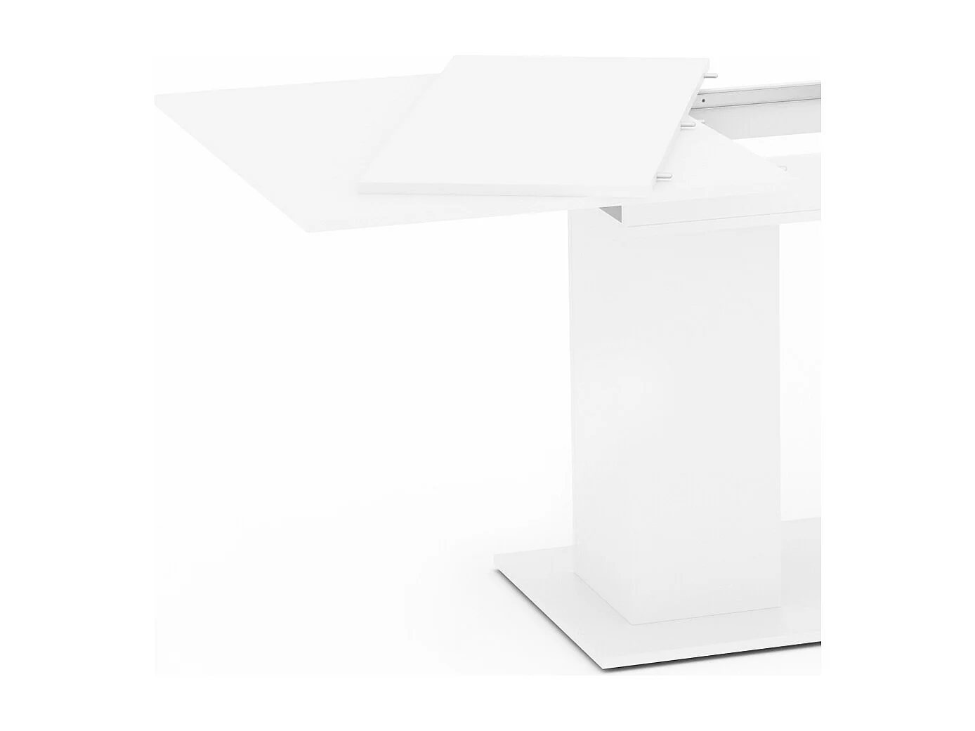 Table de salle à manger blanc 140x90x76 dix