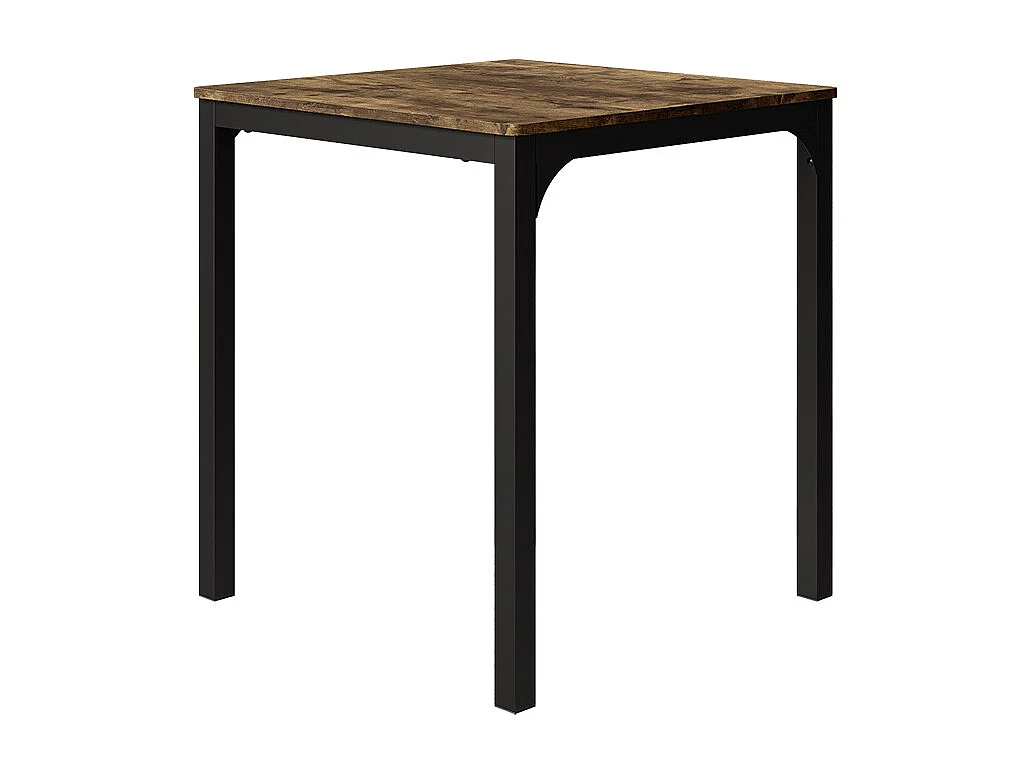 Table de salle à manger noir/chêne rustique 70x70x75 fyrk