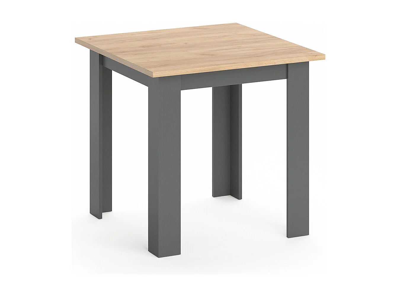 Table de salle à manger chêne de force doré 80x80x76.6 karlos