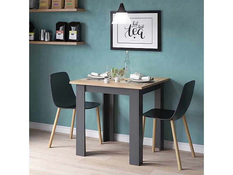 Tavolo da pranzo quercia dorata 80x80x76.6 karlos