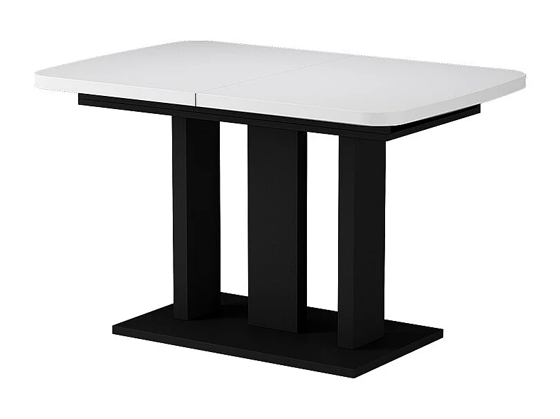 Eettafel wit/zwart 120x80x77.3 fenaro