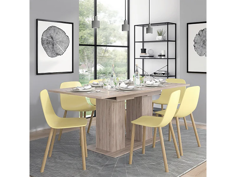 Table de salle à manger sonoma 140x90x76 dix