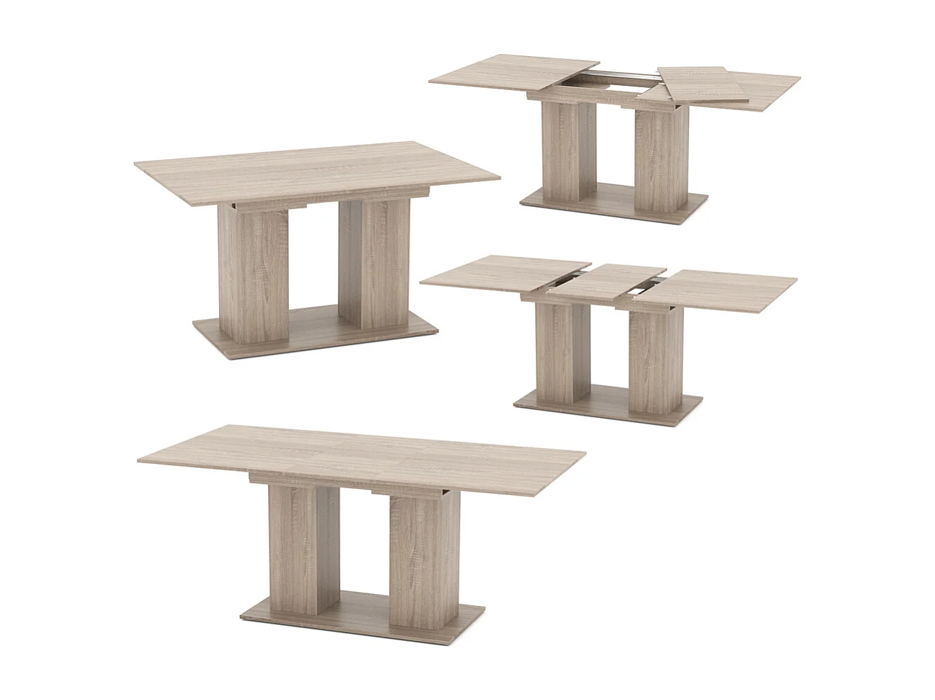 Table de salle à manger sonoma 140x90x76 dix