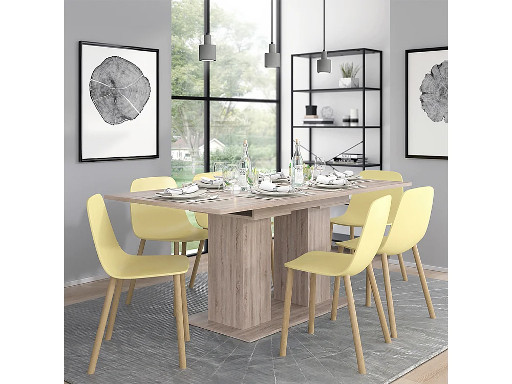 Table de salle à manger sonoma 140x90x76 dix