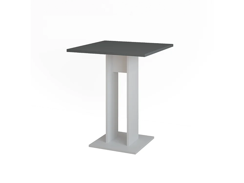 Table de salle à manger blanc/anthracite 65x65x78 repose