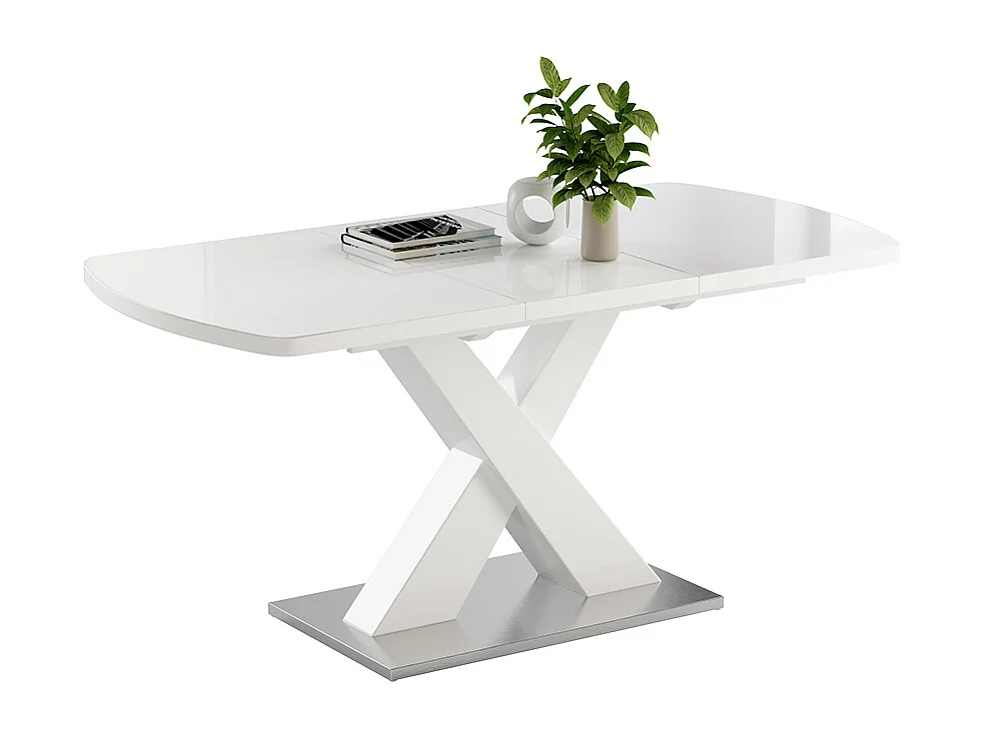 Table de salle à manger blanc 120x80x76 chinto