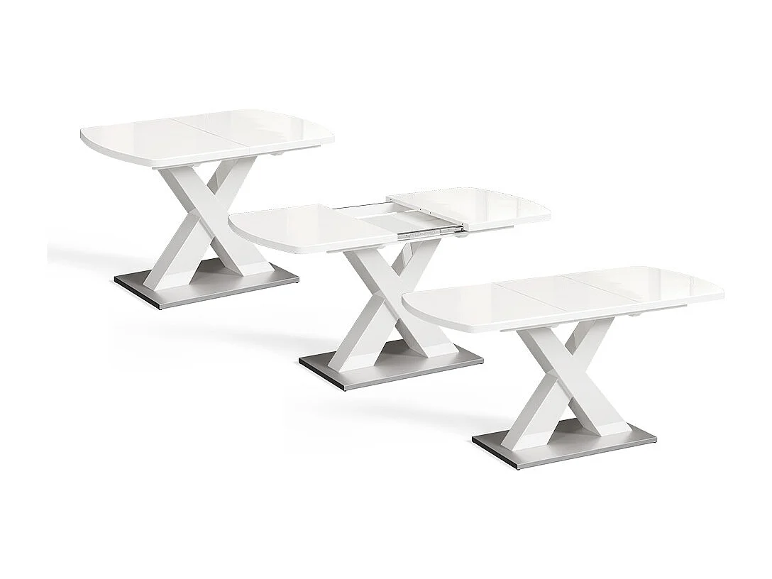 Table de salle à manger blanc 120x80x76 chinto