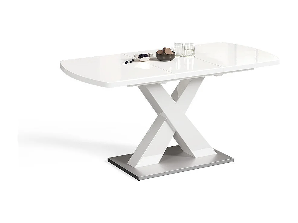 Table de salle à manger blanc 120x80x76 chinto