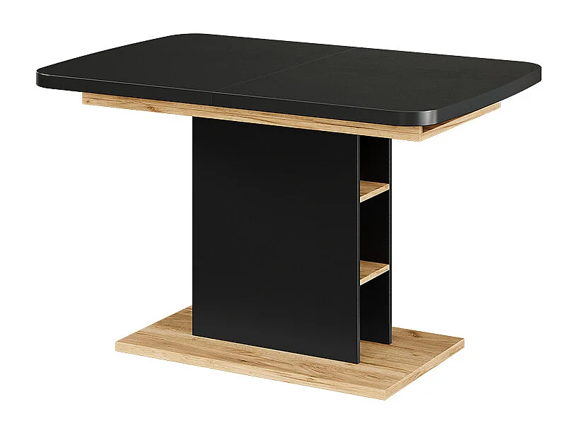 Table de salle à manger chêne noir/force de lor 120x80x77.3 fenaro
