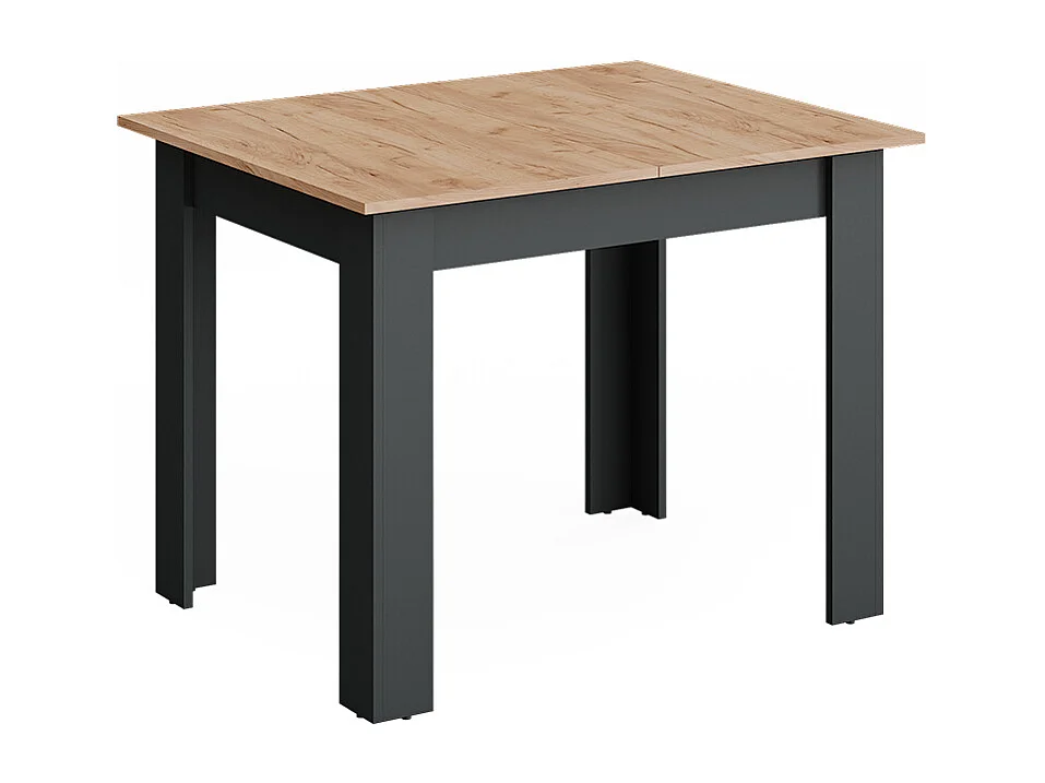 Table de salle à manger anthracite/chêne doré 100x80x76 repose