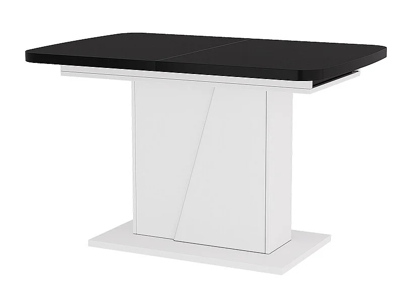 Table de salle à manger noir/blanc 120x80x77.3 fenaro