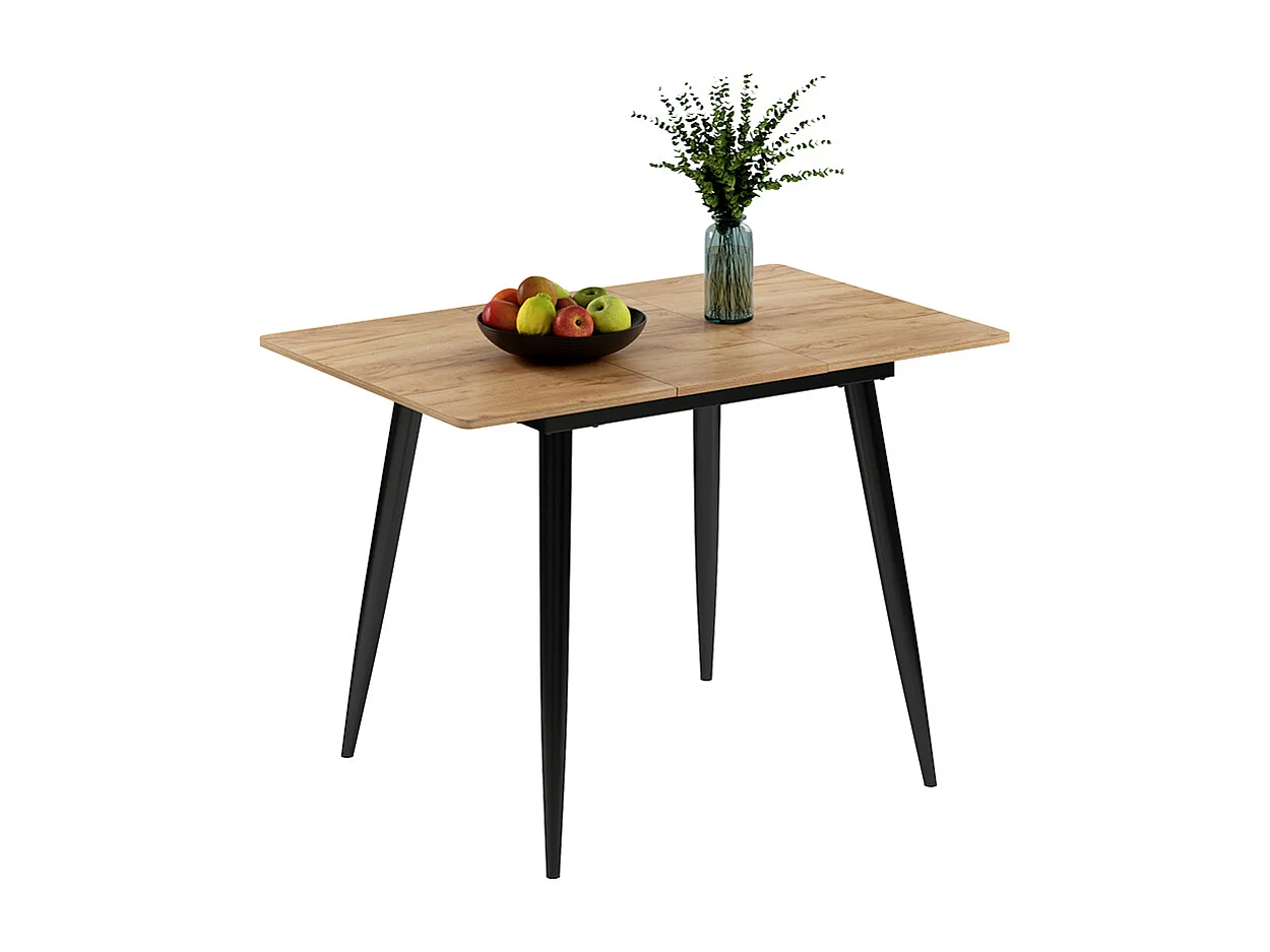 Table de salle à manger chêne noir/force de lor 80x70x75 beaver