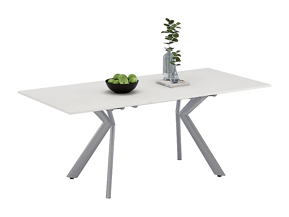 Table de salle à manger blanc/gris 140x90x76 trill
