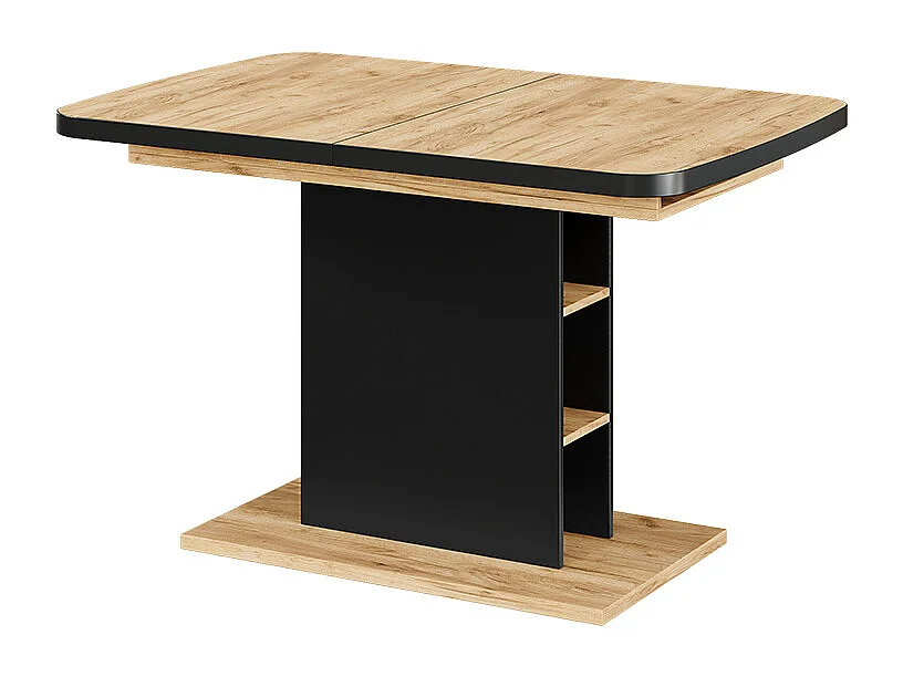 Table de salle à manger noir/chêne 120x80x77.3 fenaro