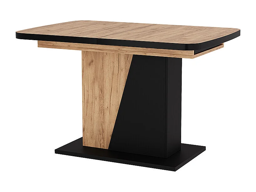 Table de salle à manger noir/chêne 120x80x77.3 fenaro