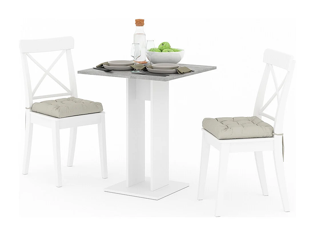 Table de salle à manger béton 65x65x78 repose