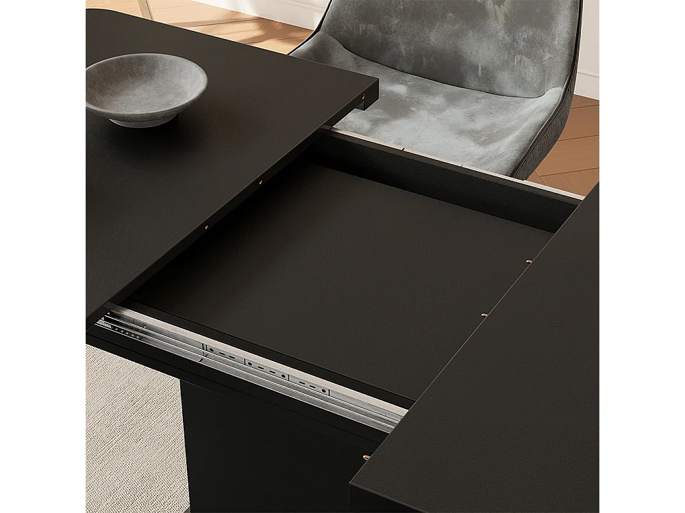 Eettafel zwart 120x80x77.3 fenaro