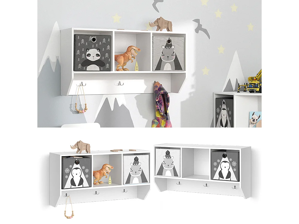 Étagère enfant blanc 31x107.2x56 luigi