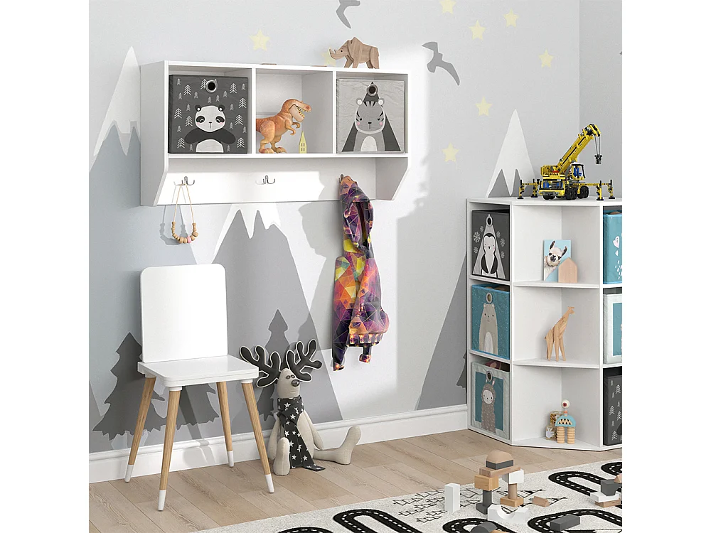 Étagère enfant blanc 31x107.2x56 luigi