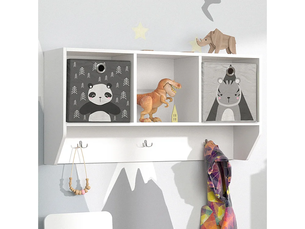 Étagère enfant blanc 31x107.2x56 luigi