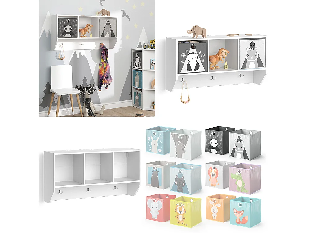 Étagère enfant blanc 31x107.2x56 luigi