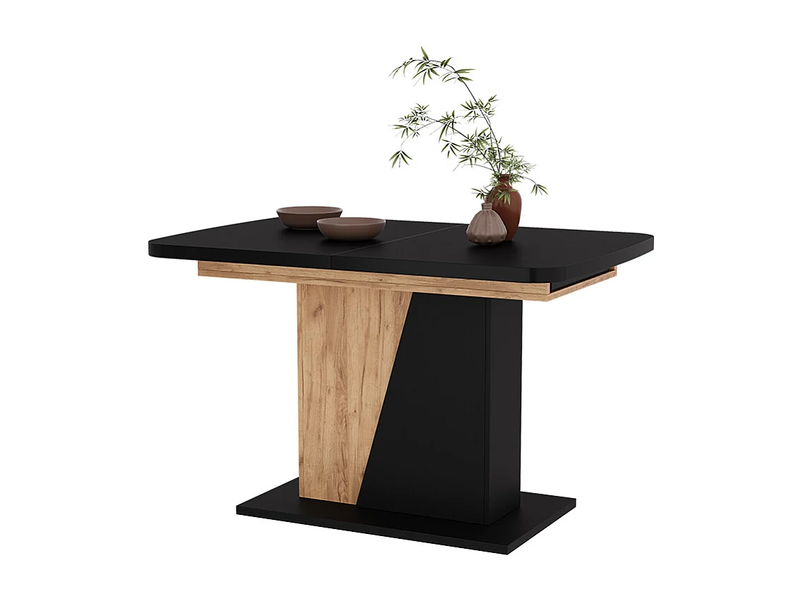 Table de salle à manger chêne noir/force de lor 120x80x77.3 fenaro