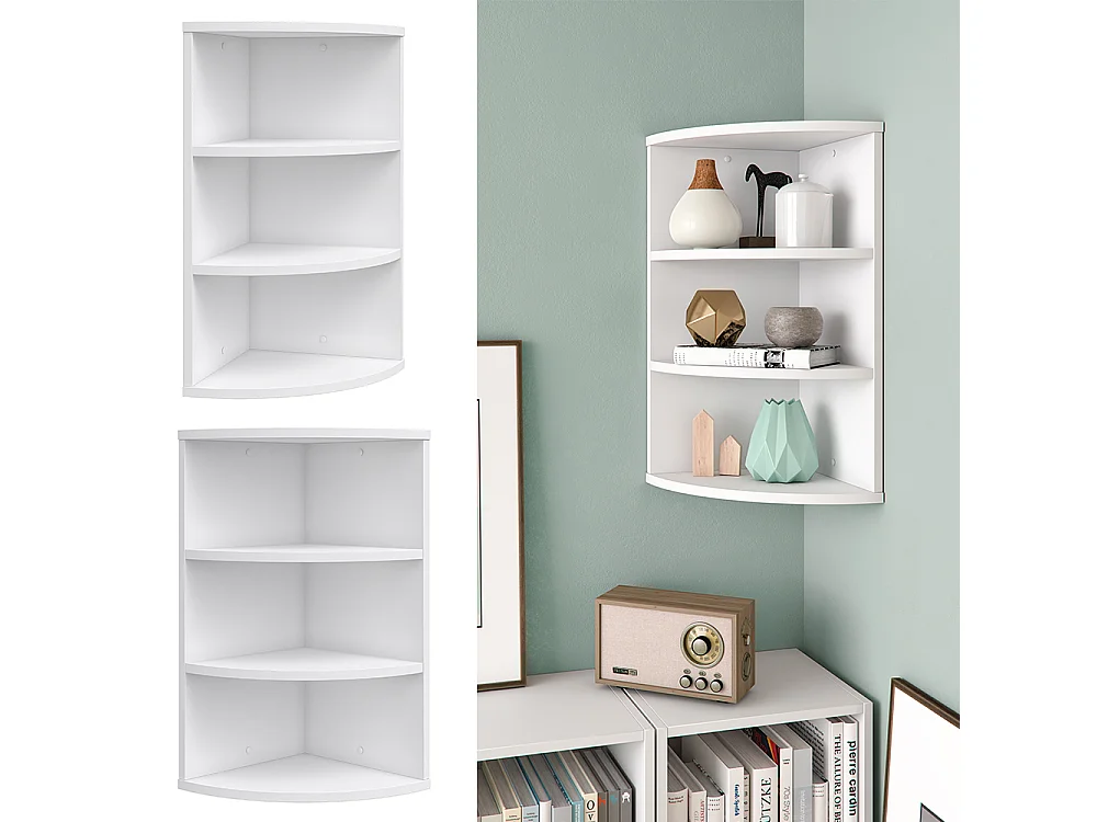 Corner shelf white 30x30x60 ecki
